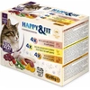 Happy&Fit Cat Adult Grain Free Alutasak 83%Meat, Liver,Chicken, Duck Multipack 12x85g