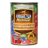 Happy&Fit Natural Dog konzerv senior bárány, marha zabliszttel és lenmagolajjal 400g