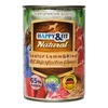 Happy&Fit Natural Dog konzerv senior bárány, marha zabliszttel és lenmagolajjal 400g