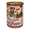 Pet s Land Cat Junior Konzerv Marhamáj-Bárányhús almával 415g