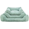 .Ágy Jonna Vital, Kordbársony Plüss, Szögletes, 80x60cm, Zsálya zöld