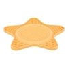 Trixie Lick´n´Snack Matt Szilikon tál, csillag alakú, csúszásmentes, 23,5cm, Sárga