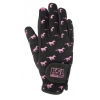 USG Norway gyermek nyári lovaglókesztyű, fekete/pink, M