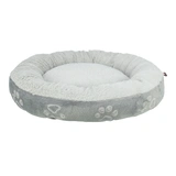 .Ágy Jimmy Soft, puha plüss, ovális, 50cm, világosszürke