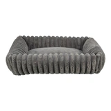 .Ágy Lonni, kordbársony plüss, téglalap alakú, 100 x 70 cm, szürke