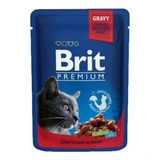 Brit Premium Cat alutasak Marha/borsó 100g