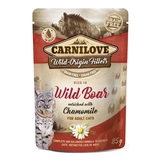 Carnilove Cat tasakos Wild Boar with Chamomile - Vaddisznó kamillával 85g