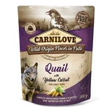 Carnilove Dog tasakos Paté Quail with Yellow Carrot - Fürj sárgarépával 300g HU