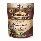 Carnilove Dog tasakos Paté Venison with Strawberry Leaves - Szarvas eperlevéllel 300g HU