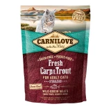 Carnilove Fresh Adult Cat Carp & Trout Sterilised - Ponty és Pisztráng Hússal 400g