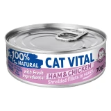 Cat Vital konzerv sonka és csirkefilé falatok felnőtt macskáknak szószban 70g