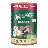 Christopherus Dog konzerv menü rénszarvas, burgonya, cukkini 400g
