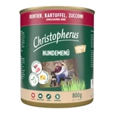 Christopherus Dog konzerv menü rénszarvas, burgonya, cukkini 800g