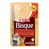 Ciao Bisque Macska Krémleves Csirkével és Marhával 40g