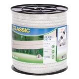 Classic Corral szalag, 200 m, 40 mm, 9x0,2+4x0,3ssw, fehér