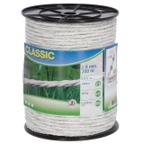 CLASSIC villanypásztor vezeték, vastag, 200m, 6mm, 1,2ohm/m, 400 kg, fehér