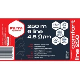 COMFORT LINE 250 villanypásztor vezeték, 4,8  /m, 65kg, 250m, 3mm