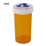 Gyógyszeres tégely csavaros kupakkal, borostyánszínű, 160 ml