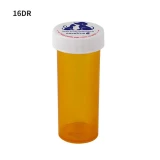 Gyógyszeres tégely csavaros kupakkal, sárga, 60 ml