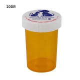 Gyógyszeres tégely csavaros kupakkal, borostyánszínű, 75 ml