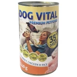 Dog Vital konzerv pulyka, csirke, rizs 1240g