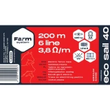 FARMSYSTEM ECO SAIL 40 villanypásztor szalag, fehér, 3,8  /m, 120kg, 200m, 40mm