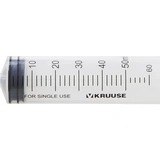 Egyszer használatos fecskendő, 3 részes, luer lock csatlakozóval, 50›60 ml, 1 db KRUUSE