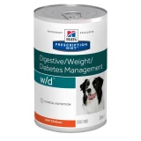 Hills Pescription Diet  Canine W/D 370 g - cukorbetegség, súly szintentartása, rostra reagáló GI