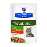 Hills Pescription Diet  Feline Metabolic 12x85g - elhízott és túlsúlyos macskák étrendi kezelése