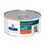 Hills Pescription Diet Feline W/D Minced Chicken 156 g - cukorbetegség, súly szintentartása, ro