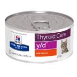 Hills Pescription Diet  Feline Y/D 156 g - pajzsmirigy-problémák, hyperthyreosisos macskák kezel