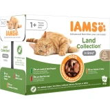 Iams Cat Delights alutasak Land in gravy Multipack, többféle íz, ízletes szószban 12x85g