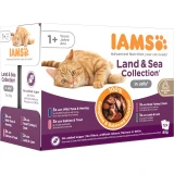 Iams Cat Delights alutasak Land&Sea in jelly Multipack, többféle íz, zamatos aszpikban 12x85g