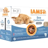 Iams Cat Delights alutasak Sea in gravy Multipack, többféle halas íz, ízletes szószban 12x85g