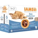 Iams Cat Delights alutasak Sea in jelly Multipack, többféle halas íz, zamatos aszpikban 12x85g