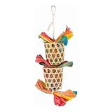 Játék Madárnak Fészek Pálma Levéllel, Sisal Kötélen 35cm