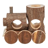 Játék rágcsálónak fából vonat 17x14x12cm