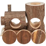 Játék rágcsálónak fából vonat 17x14x12cm