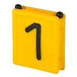 KERBL DUO jelölőszám, 1, sárga, 6 db/cs