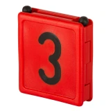 KERBL DUO jelölőszám, 3, piros, 6 db/cs