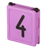 KERBL DUO jelölőszám, 4, lila, 6 db/cs