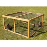 KERBL Fa ketrec 116x116x58 cm, KB barna, erős karton