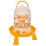 KERBL Műanyag baromfi itató, lábakkal, 5 literes - I love my ladies