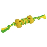 KERBL Rágójáték, gumiból és pamutból, sárga-zöld, 30 cm