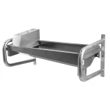 KERBL Rozsdamentes acél itatóvályú, 120 cm, falra szerelhető