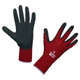 KERBL Soft N Care Landscape kerti kesztyű méret 7, piros, nitrile borítás