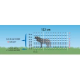 KERBL Tartalék karó, duplaleszúrós, fehér 122 cm, Wolfnet Maxi hálóhoz