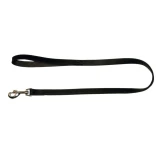 KERBL Vegas bőr póráz, fekete, 100cm, 20mm