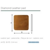 KERCKHAERT Diamond patkóalátét bőr 17x17cm