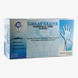 Kesztyű Latex Ns M Púderezett Top Glove Fehér 100x